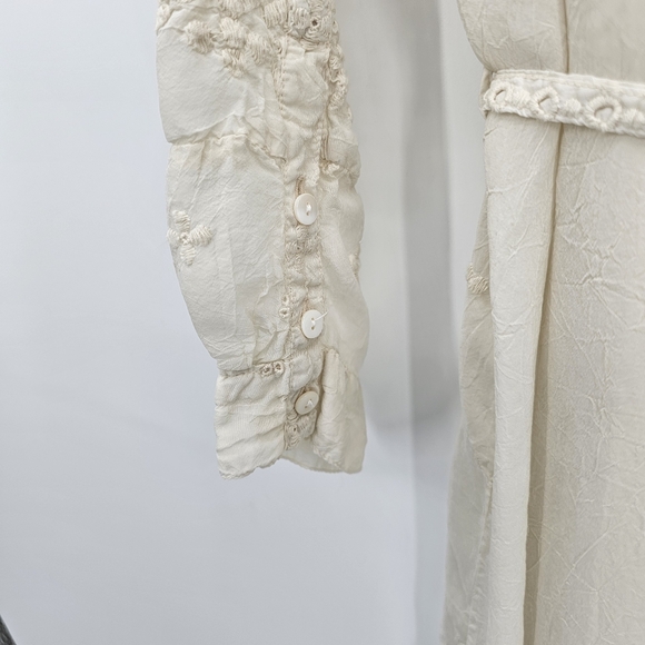 Johnny Was Billie Embroidered Ivory Guaze Maxi Dress Women's Size Xl - Picture 7 of 13